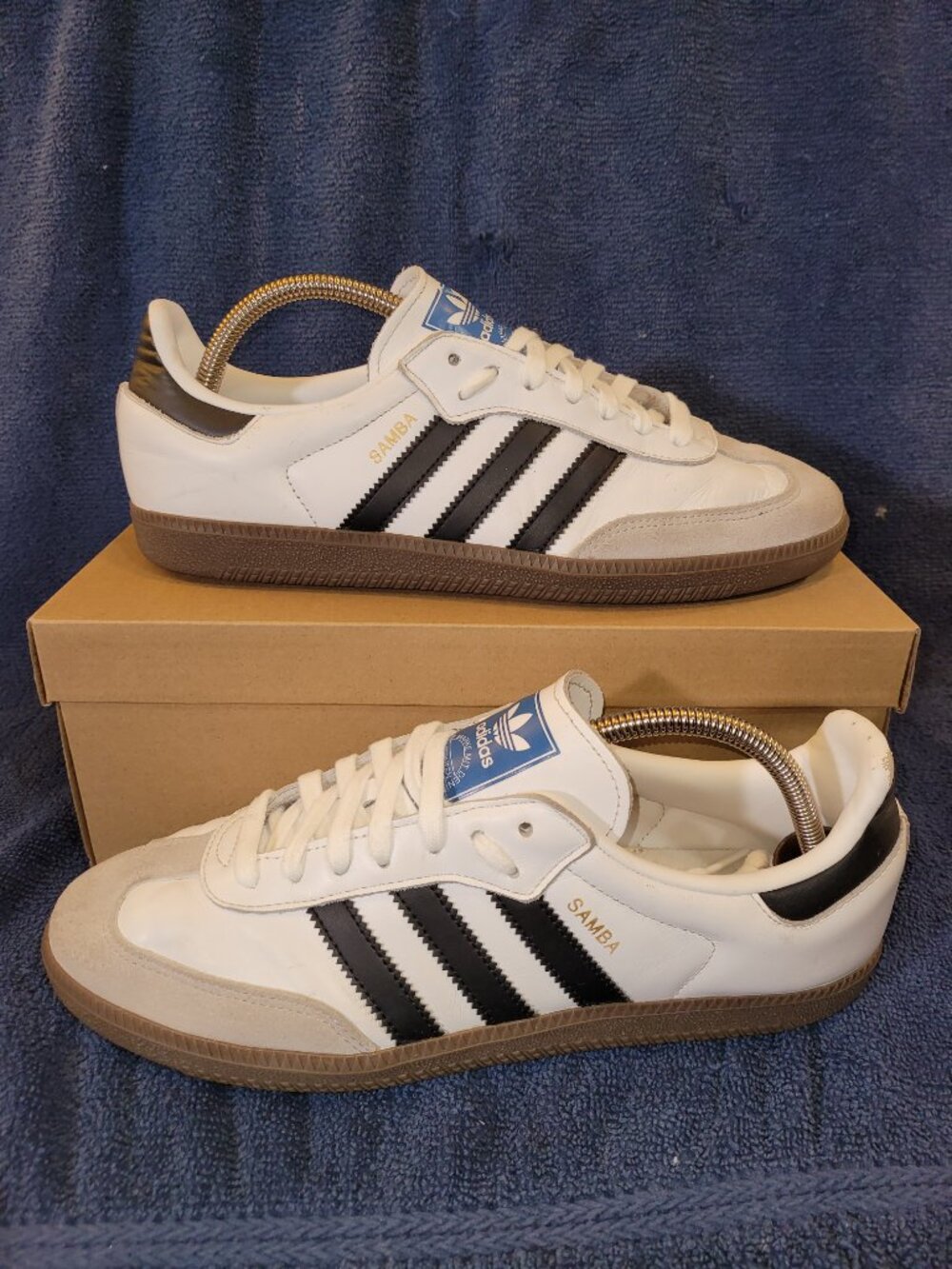 Adidas Samba OG Women's Size 10.5 White Black Brown Gum Sneakers IG9030 (#1417)